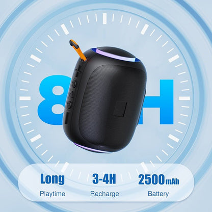 JYX L5 Portable Speaker & IPX7 Waterproof Bluetooth Speaker With LED Light & 8H Playtime Outdoor Speakers With Loud Stereo Sound - FashionTech