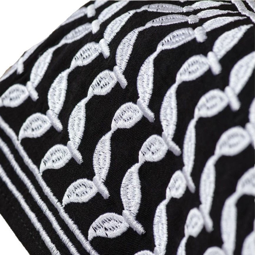 Keffiyeh Style Abaya With Crossbody Bag - Tech Tready