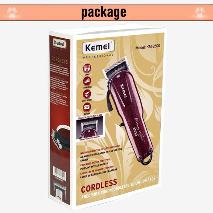 Kemel Electric Washable Hair Clipper Rechargeable Professional Hair Trimmer Shaver Razor Cordless Adjustable Clipper - FashionTech