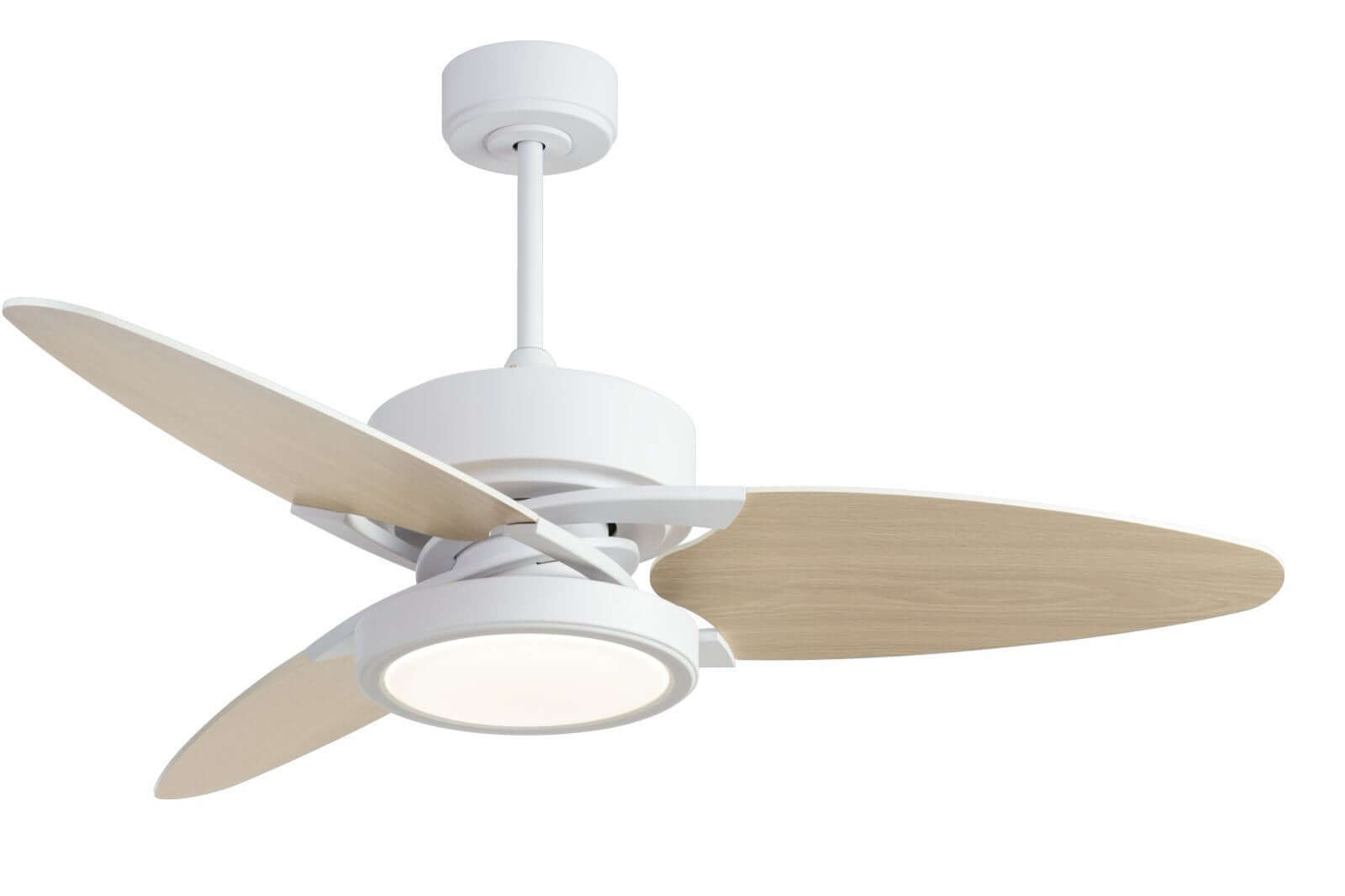 Light Pro 52 In. LED Indoor White Smart Ceiling Fan With Remote Control - Tech Tready