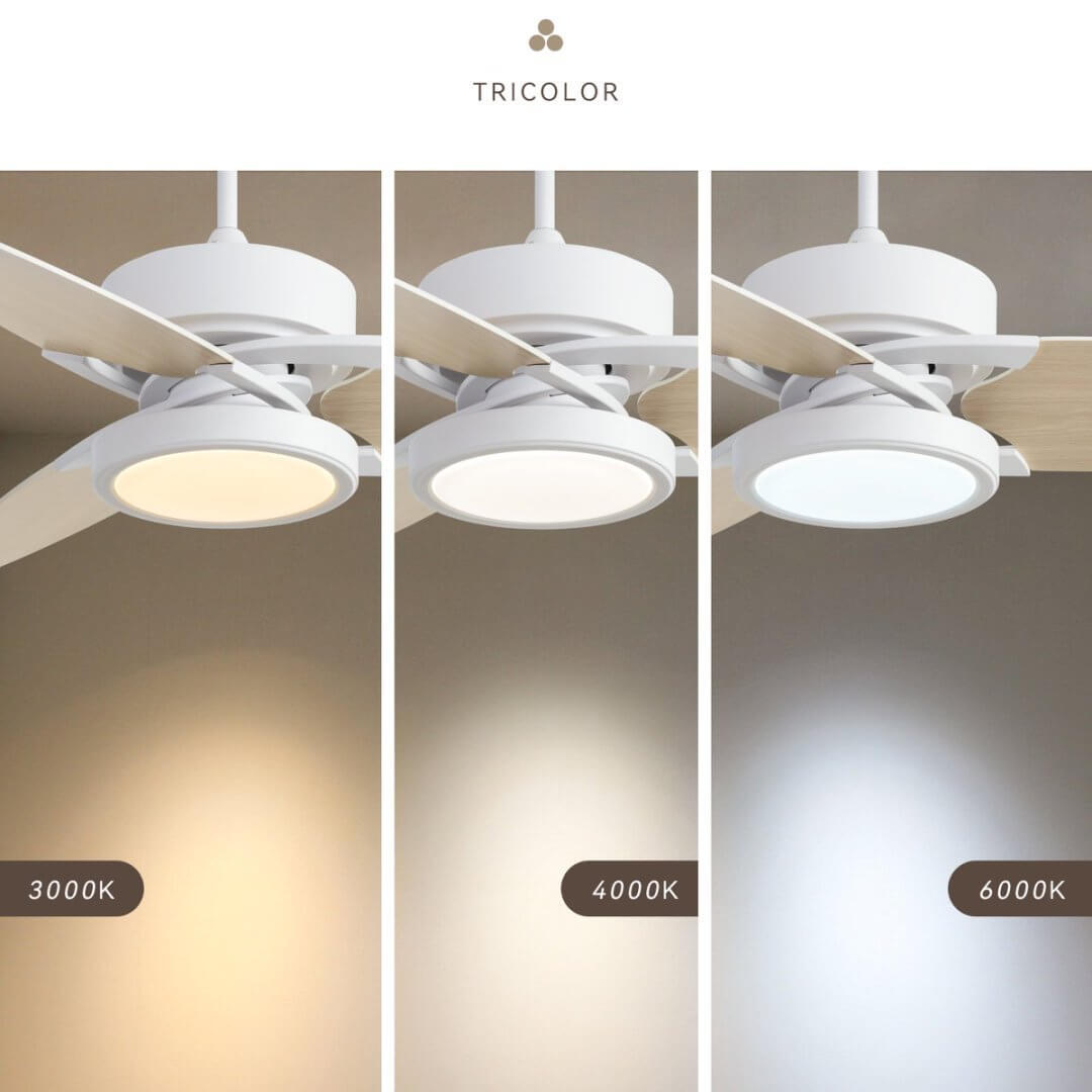 Light Pro 52 In. LED Indoor White Smart Ceiling Fan With Remote Control - Tech Tready