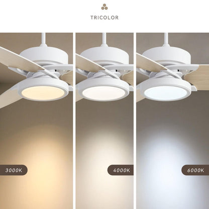 Light Pro 52 In. LED Indoor White Smart Ceiling Fan With Remote Control - Tech Tready