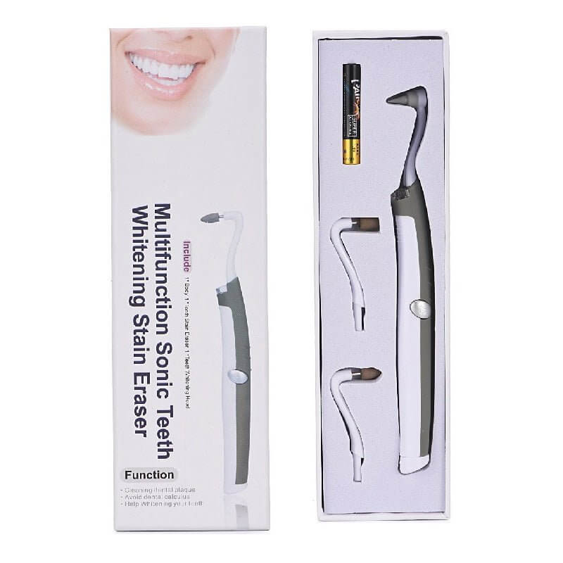litpackLED sonic vibration electric teeth grinder polishing tooth cleaner removes dental plaque - Tech Tready