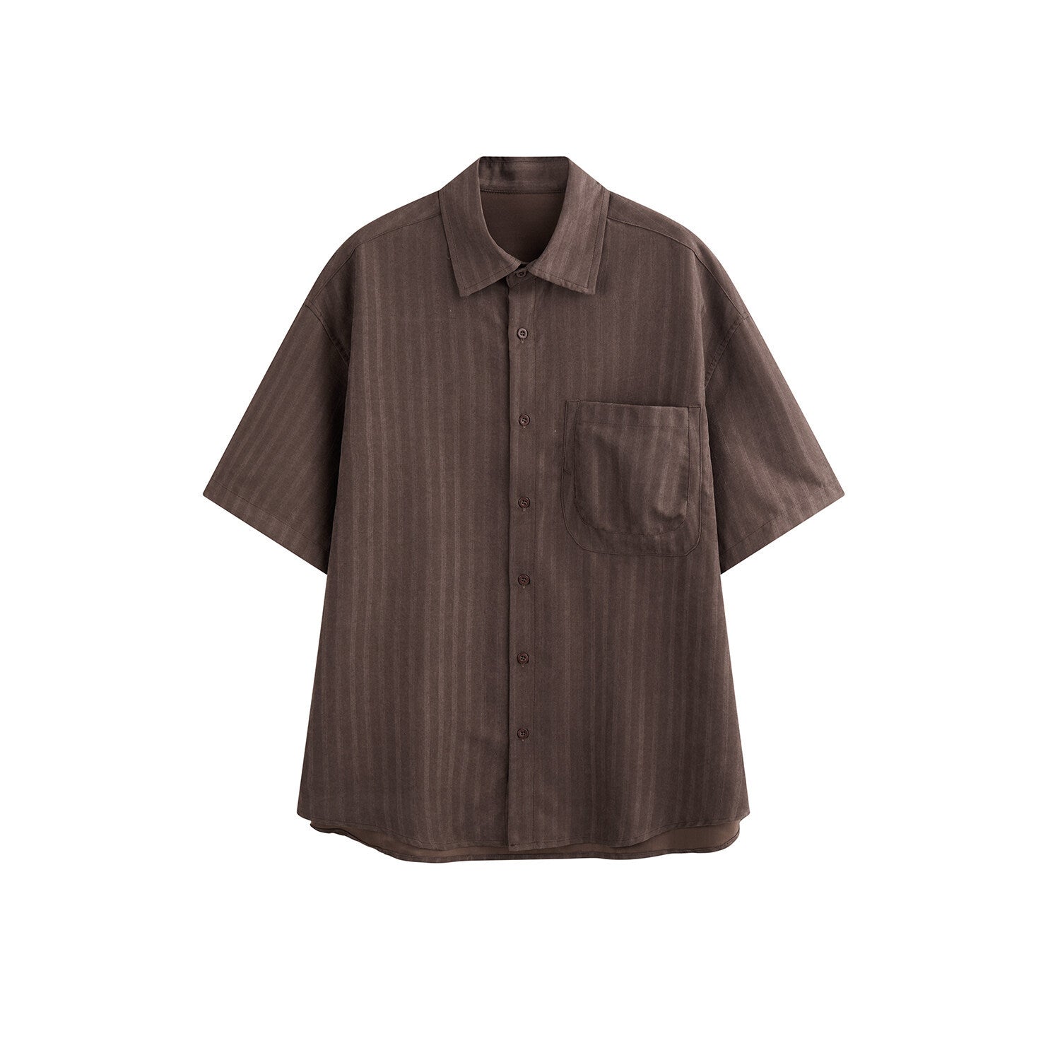 Loose casual striped short sleeved shirt for men - FashionTech