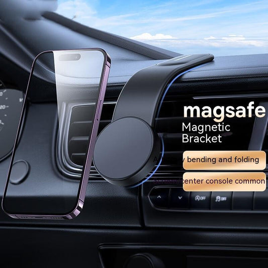 Magnetic Bendable Car Mobile Phone Holder Wireless Charger Phone Holder 15W Car Dash Mount Compatible With Phone - Tech Tready