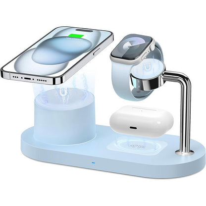 MagSafe magnetic suction three - in - one suitable for Apple mobile phone 15w wireless charging - FashionTech