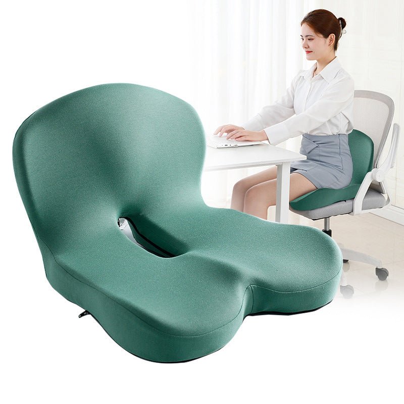 Memory cotton integrated cushion, backrest integrated cushion, student cushion, office chair cushion, car waist protection cushion, fart pad - FashionTech
