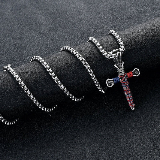 Men's Statement Nail Cross Pendant Necklace - FashionTech