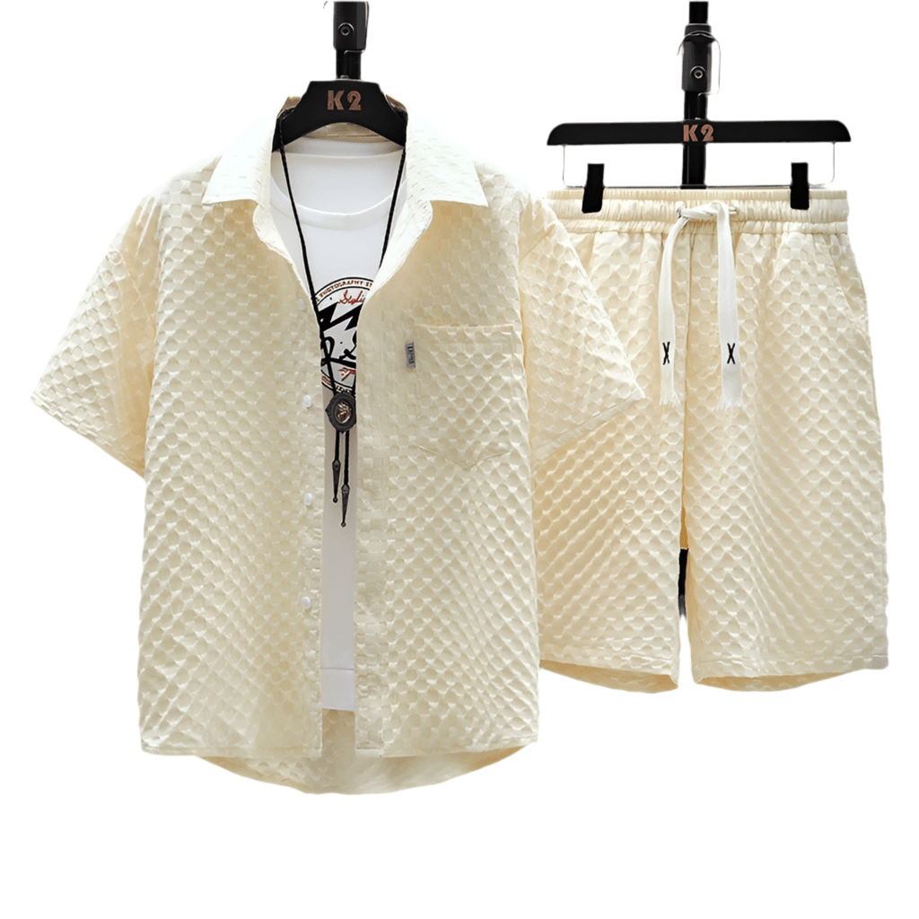 Men's summer suit short sleeved T-shirt shorts sports suit loose casual suit handsome outfit - FashionTech