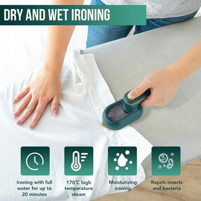 Mini Rotary Steam Iron Dry And Wet Dual Heat Steam Machine Portable Garment Steamer Home Travel Garment Steamer - Tech Tready