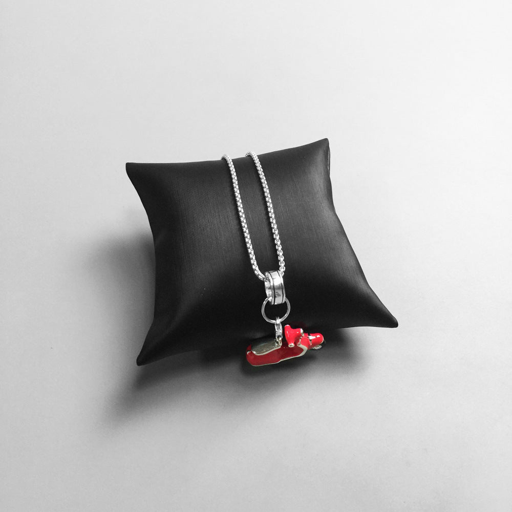 Motorcycle Charm Pendant 925 Sterling Silver - FashionTech