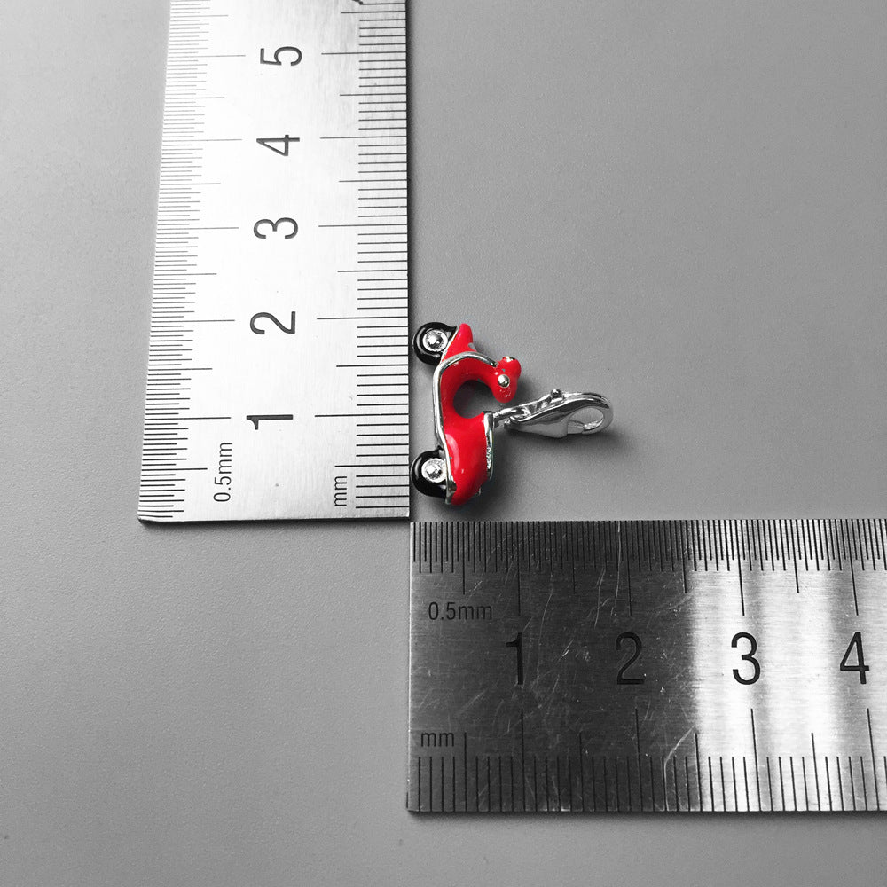 Motorcycle Charm Pendant 925 Sterling Silver - FashionTech