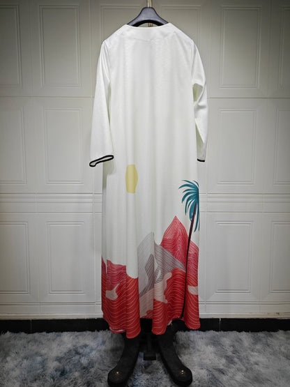 MQ111 Muslim Fashion Robe Abaya Cardigan Coat - Tech Tready
