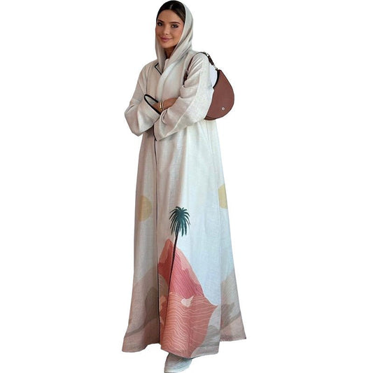 MQ111 Muslim Fashion Robe Abaya Cardigan Coat - Tech Tready