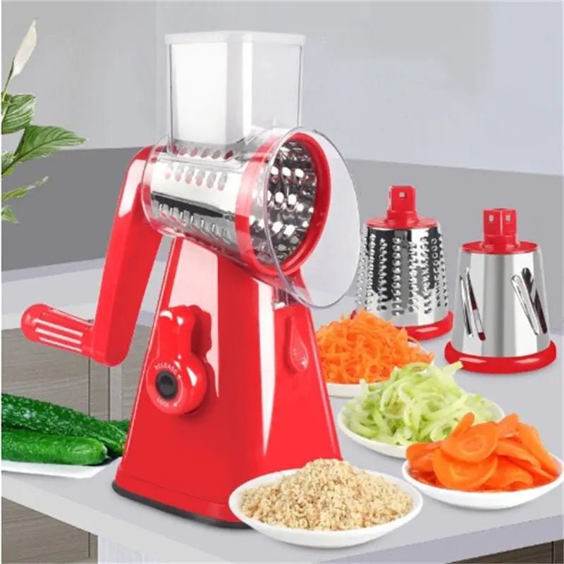 Multi - functional Hand Drum Vegetable Cutter Slicer - Tech Tready