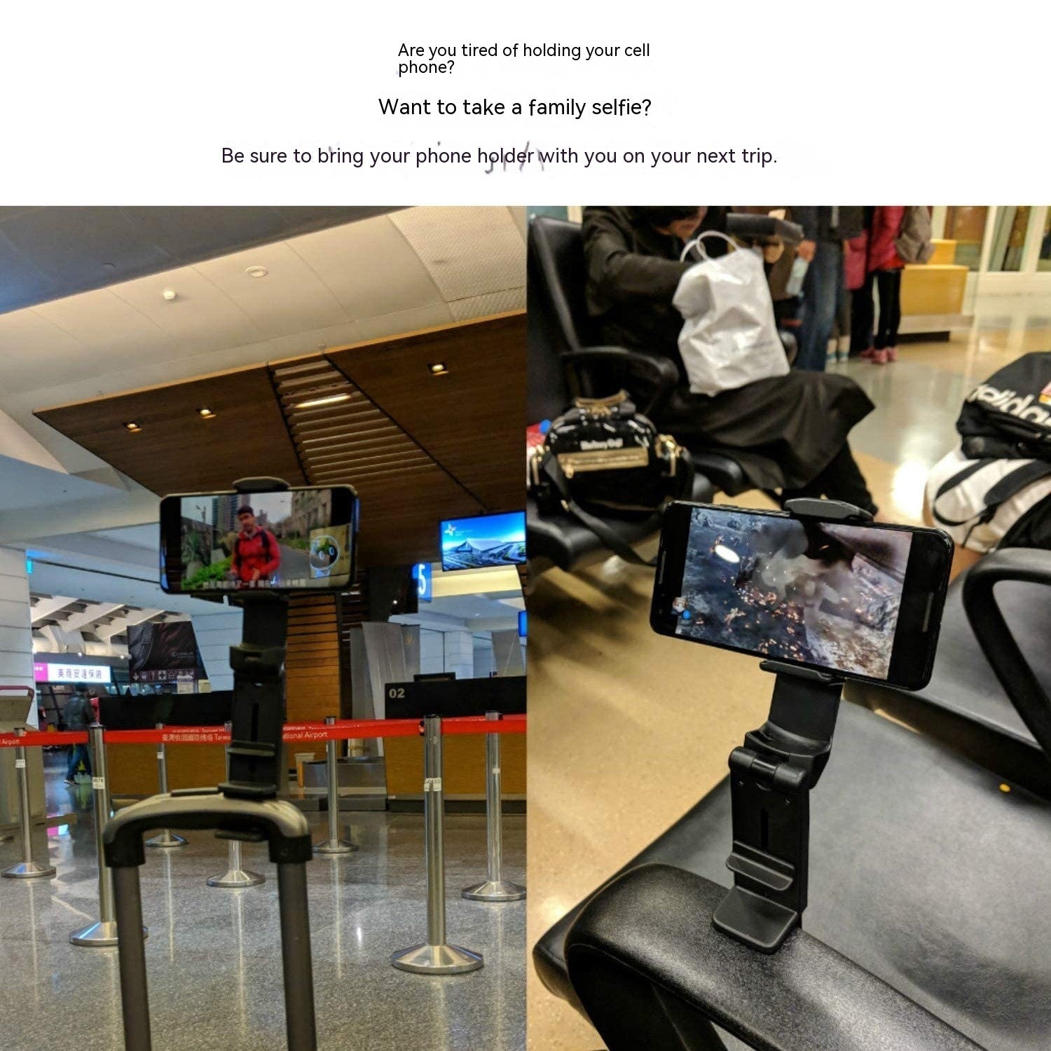Multifunctional Lazy Phone Holder Business Trip Travel Office Binge - watching Tool Foldable Rotating - Tech Tready