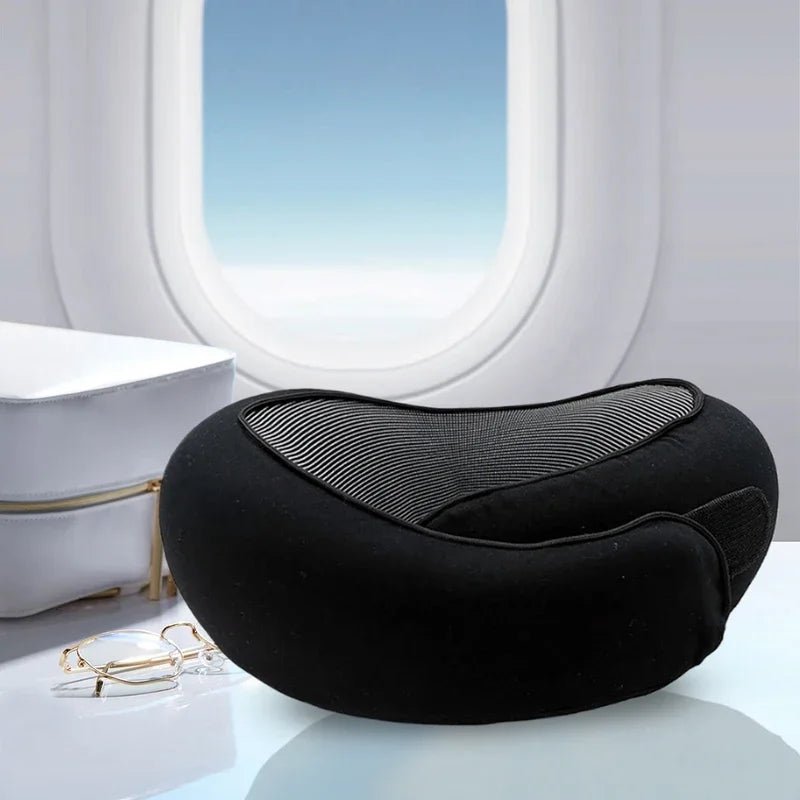 Neck Pillow Memory Foam Travel Pillow Soft Chin with 360 - Degree Head Support for Home Airplanes - FashionTech