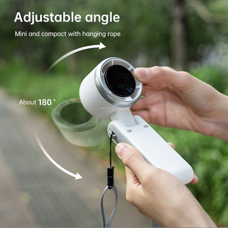 New Portable Electric Fan: Foldable, High - Power, USB - Rechargeable, Wearable Neck Fan - Tech Tready