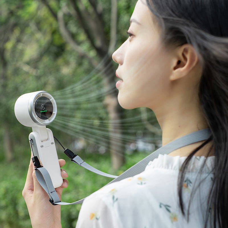 New Portable Electric Fan: Foldable, High - Power, USB - Rechargeable, Wearable Neck Fan - Tech Tready