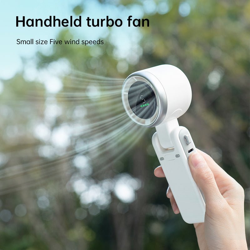 New Portable Electric Fan: Foldable, High - Power, USB - Rechargeable, Wearable Neck Fan - Tech Tready