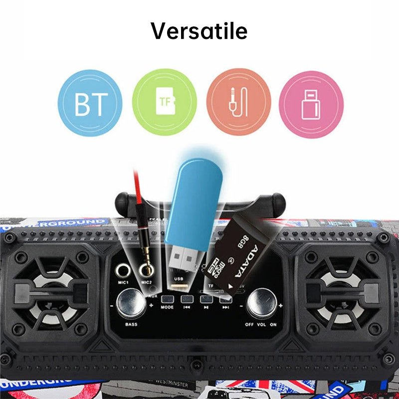 New Wireless Karaoke Smart Bluetooth Speaker, Car Audio Subwoofer, Gift for Computers/People, Street Fashion Gift - FashionTech