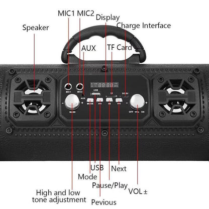 New Wireless Karaoke Smart Bluetooth Speaker, Car Audio Subwoofer, Gift for Computers/People, Street Fashion Gift - FashionTech