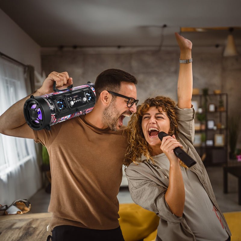 New Wireless Karaoke Smart Bluetooth Speaker, Car Audio Subwoofer, Gift for Computers/People, Street Fashion Gift - FashionTech