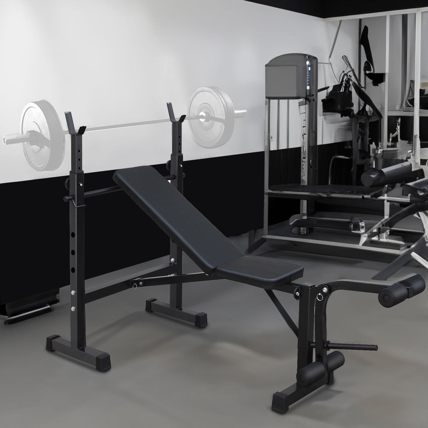 Olympic Weight Bench Bench Press Set with Squat Rack and Bench for Home Gym Full - Body Workout - Tech Tready