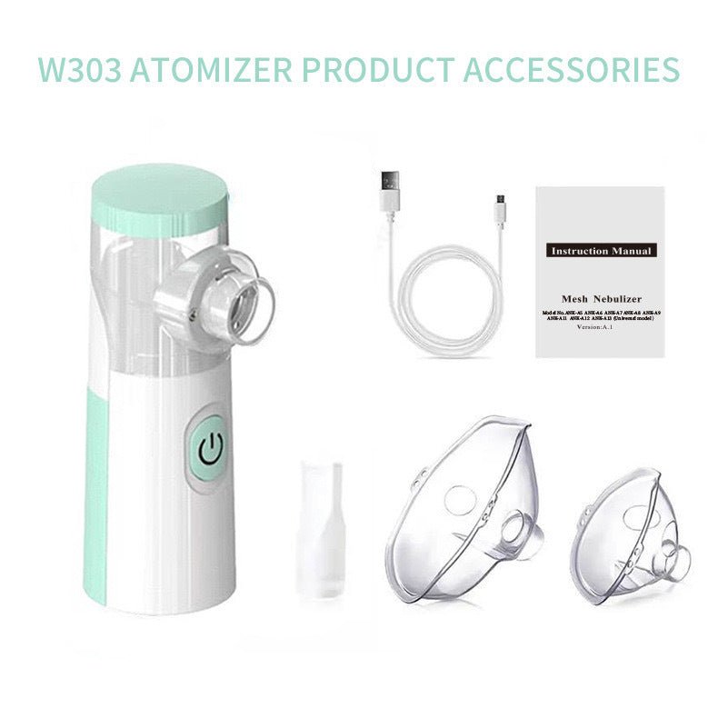 Outdoor Portable Nebulizer Silent Mesh Mini First Aid Kit Handheld Asthma Inhaler Atomizer Kids Adult Saving Emergency Device - FashionTech