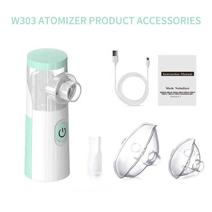 Outdoor Portable Nebulizer Silent Mesh Mini First Aid Kit Handheld Asthma Inhaler Atomizer Kids Adult Saving Emergency Device - FashionTech