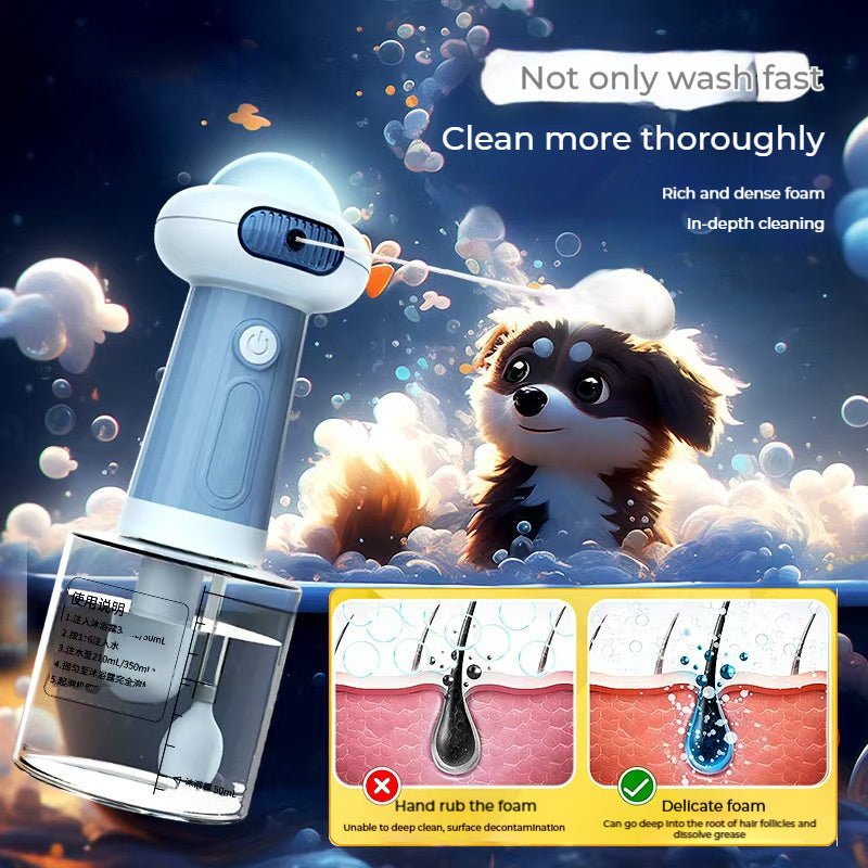 Pet Cleaning Bathing Automatic Pet Shower Foaming Machine Cat Dog Bath Solution Foaming Machine Electric Bubble Machine - FashionTech