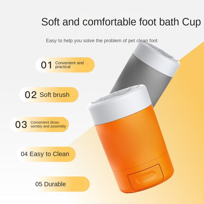 Pet Foot Washing Cup Dog Beauty Paw Cleaning Tool With Towel Feature Foot Bath Bathing Artifact - FashionTech