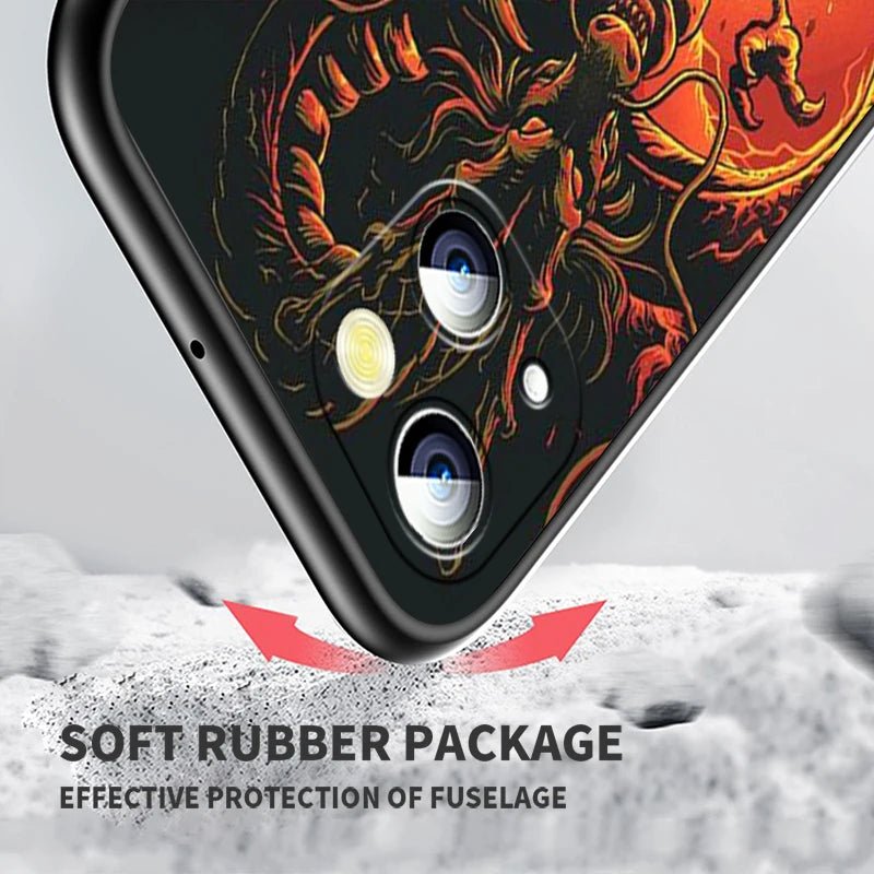 Phone Cover D - Dragon Ball Z For Apple iPhone 15 14 13 12 Pro Max Mini 11 Pro XS Max X XR 6 7 8 Plus SE 2020 Black Phone Case - FashionTech