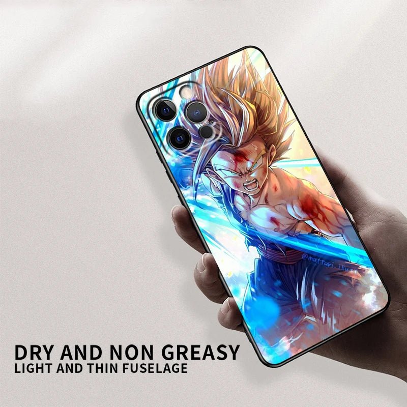 Phone Cover D - Dragon Ball Z For Apple iPhone 15 14 13 12 Pro Max Mini 11 Pro XS Max X XR 6 7 8 Plus SE 2020 Black Phone Case - FashionTech