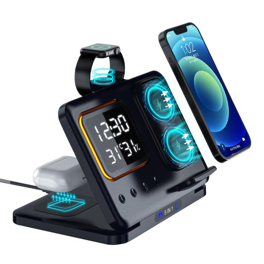 Phone Stand Tabletop 15w Fast Charging 5 in One Universal Wireless Charger Desk Charger for Iphone - Tech Tready