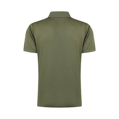 Polo shirt solid color short sleeved lapel T-shirt casual - FashionTech