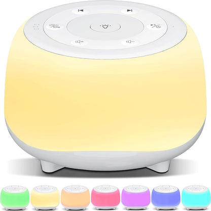 Portable Sound Machine with White Noise, Night Light, and Speaker for Baby's Soothing Sleep and Relaxation - Tech Tready