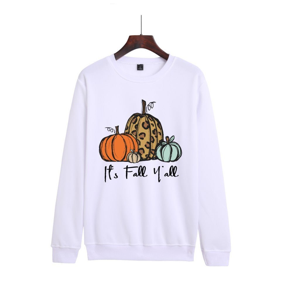 Pumpkin print hoodie - FashionTech