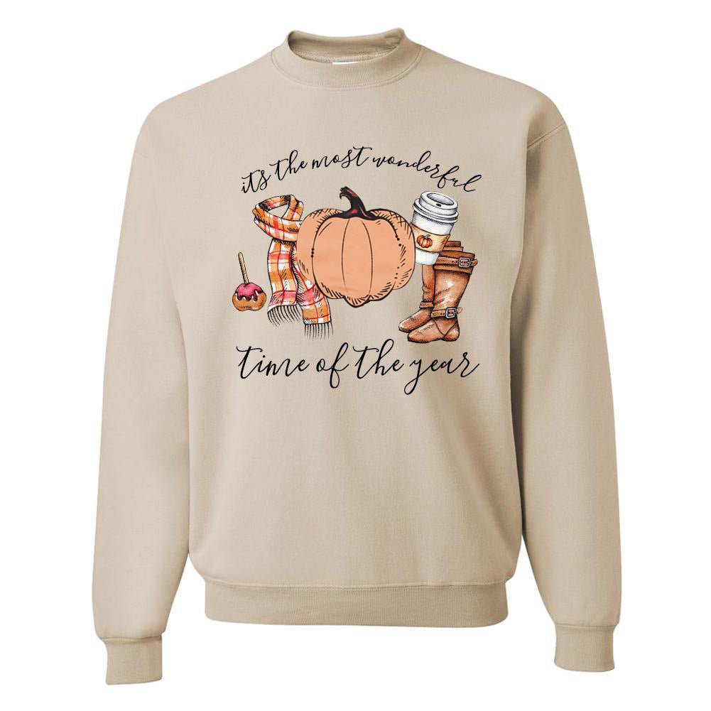 Pumpkin print hoodie - FashionTech