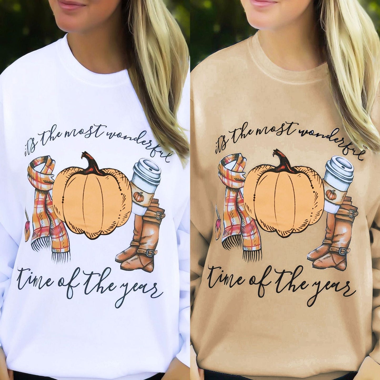 Pumpkin print hoodie - FashionTech