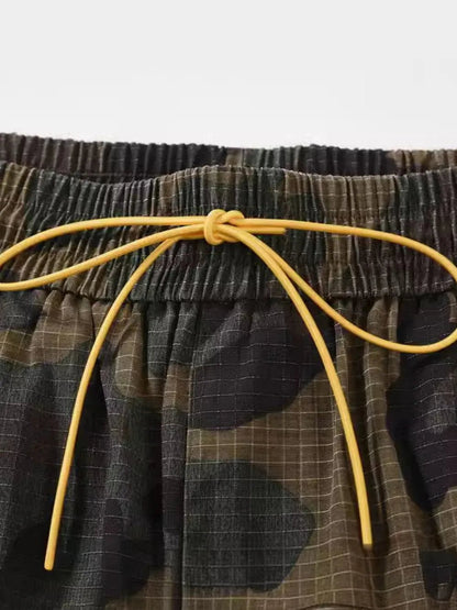 Retro casual loose summer drawstring versatile workwear trendy shorts for men - FashionTech