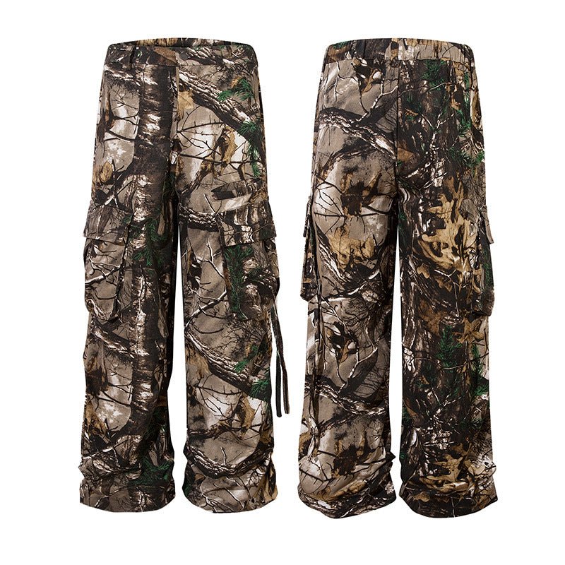 Retro Style Branches Camouflage Cargo Pants - FashionTech