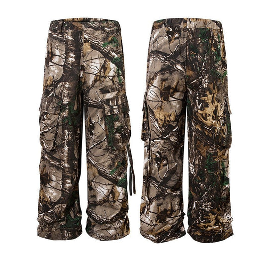 Retro Style Branches Camouflage Cargo Pants - FashionTech