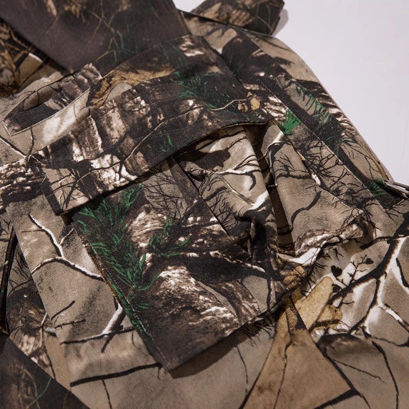 Retro Style Branches Camouflage Cargo Pants - FashionTech