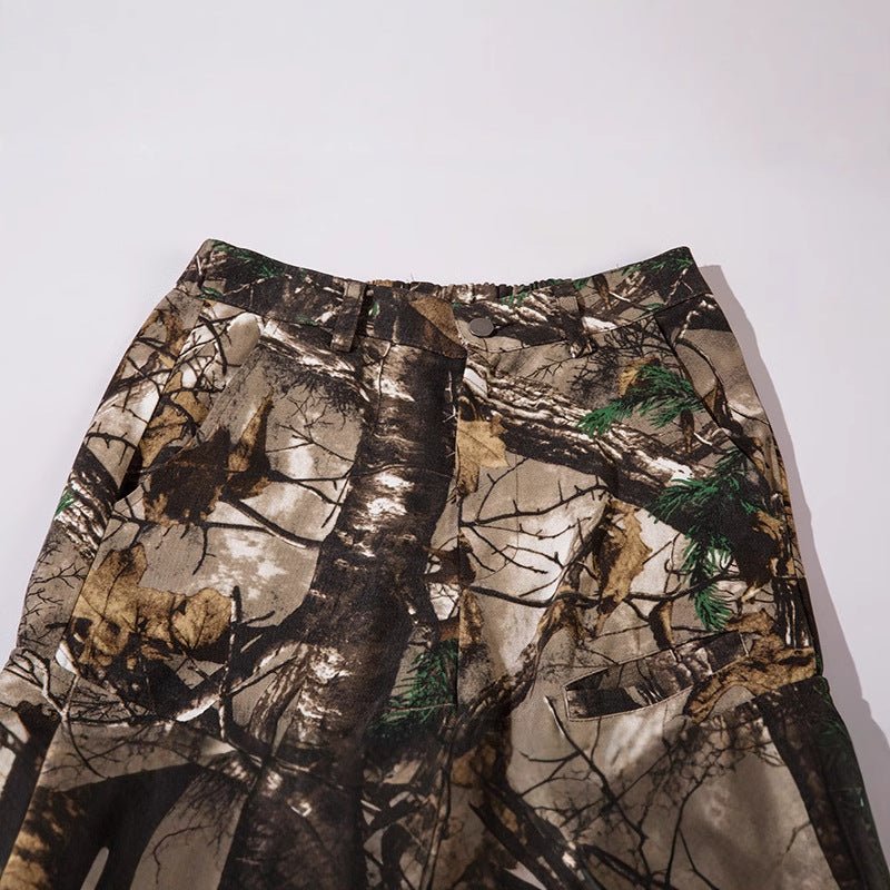 Retro Style Branches Camouflage Cargo Pants - FashionTech