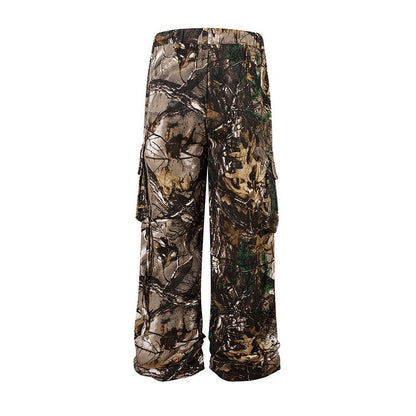 Retro Style Branches Camouflage Cargo Pants - FashionTech