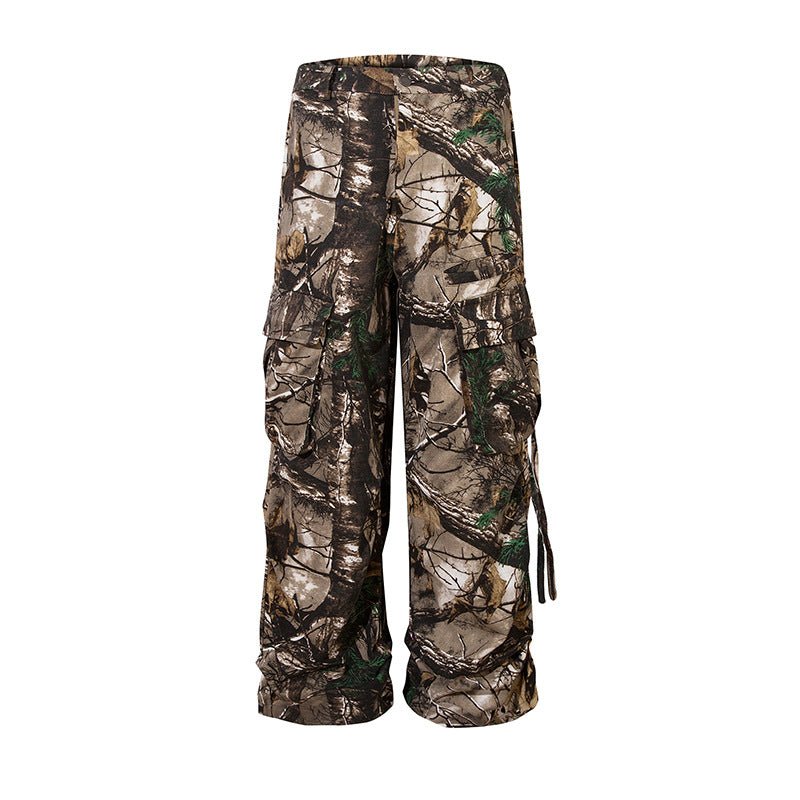 Retro Style Branches Camouflage Cargo Pants - FashionTech