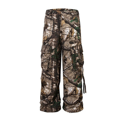 Retro Style Branches Camouflage Cargo Pants - FashionTech