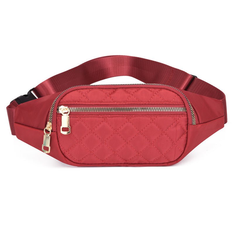 Rhombus Fanny Packs For Women Crossbody Waist Bags For Sports Hiking Cycling Running - FashionTech