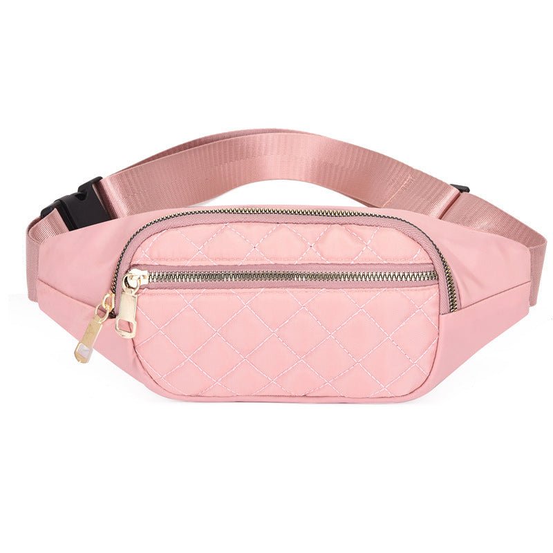 Rhombus Fanny Packs For Women Crossbody Waist Bags For Sports Hiking Cycling Running - FashionTech